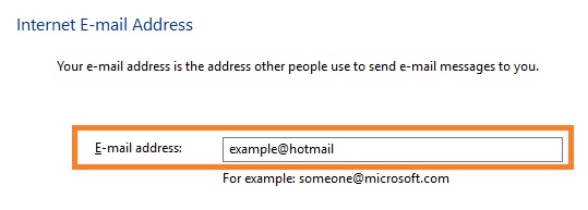 Enter your Hotmail e-mail address